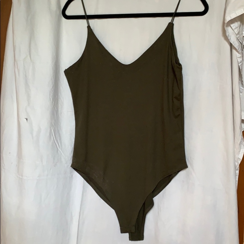 Olive green bodysuit